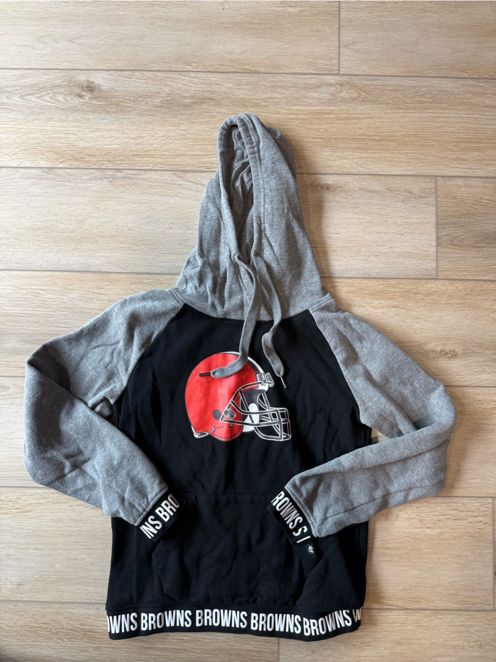 47 Brand Gray Hoodie with Red Lining